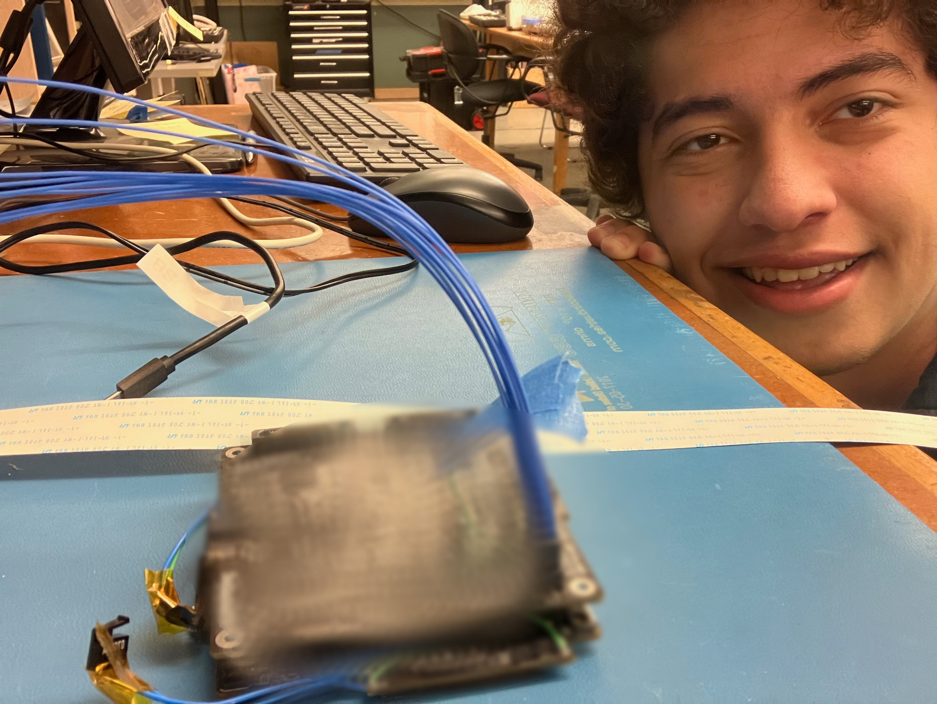 Payload interface board connected to systemboard
